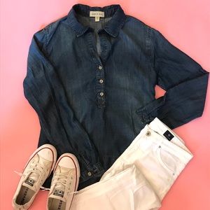 ANTHROPOLOGIE Cloth & Stone Denim Top